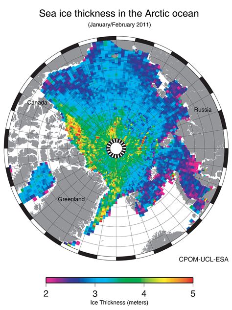 nasa tools measure thick icecaps|ice cover in the arctic.